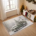 thumbnail image 4 of 3'x5' Area Rugs, Farmhouse Christmas Indoor Outdoor Area Rug for Living Room Bedroom, Winter Truck Xmas Pine Tree Barn Washable Bathroom Rugs Kitchen Floor Carpet Mats Home Decor, 4 of 8