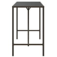 thumbnail image 2 of vidaXL Bar Table with Glass Top Brown 180x70x110 cm Poly Rattan, 2 of 4