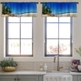 thumbnail image 3 of LALILO Kitchen Curtain Valance Tropical Paradise Rod Pocket Window Curtain 52"x 18" Set of 2, 3 of 7