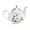 1.0L-white peony root, variant on Ergonomic Handle Ceramic Teapot With Floral Pattern And Gold Trim Porcelain Tea Pots Suitable For Gifting