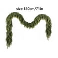 thumbnail image 2 of Cedar Garland Artificial Realistic 1 Pcs 6 Feet Christmas Cedar Garland Thick And Realistic Artificial Cedar Garland Green Cedar Needles Garland For Christmas Winter, 2 of 7
