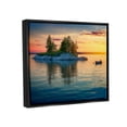 thumbnail image 3 of Stupell Sunset Island Horizon Photography Landscape Photography Black Floater Framed Art Print Wall Art, 3 of 9