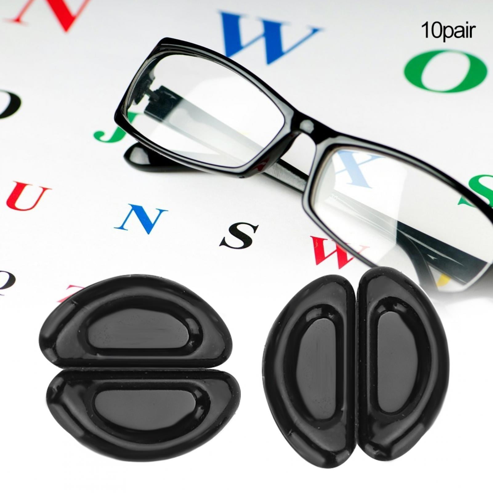 Greensen Coussin de Nez en Silicone 20 Paires de Mini Coussinets de Nez en Silicone Antiderapants pour Lunettes de Soleil Noir Coussinets de Nez Walmart