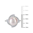 thumbnail image 2 of Everly Women's Cultured Pearl and Cubic Zirconia Sterling Silver Engagement Ring, 2 of 6