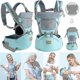 thumbnail image 1 of Portabebés ergonómico 9 en 1: delantero, trasero, 4 posiciones, 1 of 5