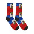 thumbnail image 4 of Mens Crew Socks Womens Haitian Flag Workout Training Athletic Socks, 4 of 7