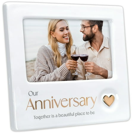 OUR ANNIVERSARY 6x4 ceramic keepsake frame - 4x6