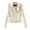 White, variant on Womens Shackets Coat in Clothing Women Ladies Lapel Motor Jacket Coat Zip Biker Short Punk Cropped Tops