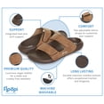 thumbnail image 6 of Floopi Flip Flops for Men with Double Straps Men Beach Sandals With Heal and Arch Support Comfort Fit Men Slides with Indoor & Outdoor Anti Skid Soles, Color Brown, Size 7, 6 of 9