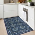 thumbnail image 3 of Balacho Farmhouse Floral Bohemian Faux Wool Area Rug, 2' x 3', Dark Blue, 3 of 7