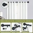 thumbnail image 2 of Black Adjustable Curtain Rods for Windows:Farmhouse Heavy Duty Curtain Rod for Bedroom Living Room,Boho Decorative Rustic Drapery Rods with Vintage Coastal Finials,Matte Black 2 Pack 18-45", 2 of 8
