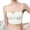 White, variant on HXWCHs Womens Wireless Bra Thin Padded Removable Padding Seamless Full Coverage Adjustable Underwire Bralette Solid Color Size: XL Coffee