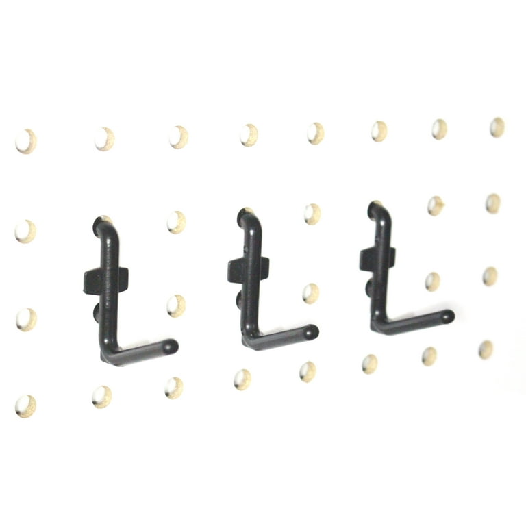 J & L Style Plastic Black Pegboard Locking Hooks Kits - Mulit