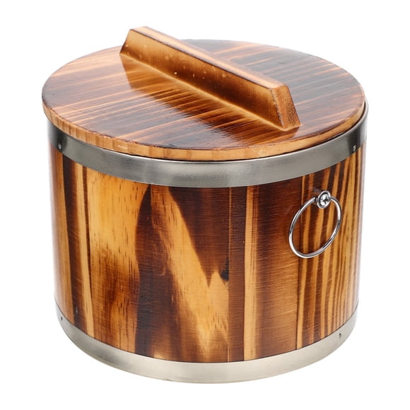 AMERTEER 1 Set Wooden Rice Bucket Cooking Steamer Kitchen Rice Steamer Rice Storage Container