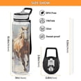 thumbnail image 3 of Horses in Winter 32oz Water Bottles with Straw Tritan Leakproof Sports Bottle BPA Free Clear for Fitness Gym Swimming Cycling, 3 of 7
