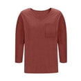thumbnail image 4 of Camisas de Manga Larga Casual de las Mujeres Color Sólido Plisado V-Cuello Blusas para Primavera Verano, Fiesta, Trabajo Y Vacaciones, 4 of 8