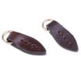 thumbnail image 3 of 2Pcs Leather Zip Puller Zipper Pulls Backpack Bags Repair Fastener Slider, Leaf Coffee, 3 of 8