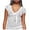 White, variant on Lindreshi Tank Tops for Women Women's Summer Fashion Short Sleeve Casual V-Neck Lace Comfy Backless Top