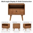 thumbnail image 3 of iooHug Farmhouse Wood Nightstand 1 Drawer Open Storage Side Table with Solid Wood Legs for Bedroom Living Room Adults Small Spaces（Golden Oak), 3 of 7