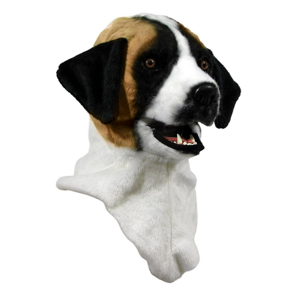 Moving Jaw St. Bernard Mask Halloween Costume Accessory