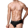 thumbnail image 2 of TIHLMK Men's Soft Splicing Solid Color Underpants Soft Breathable Knickers Briefs, 2 of 7