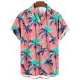 thumbnail image 3 of Mens Printing Button Casual Short Sleeve Turndown Collar Blouse Shirt, 3 of 3