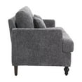 thumbnail image 4 of 2-Seater Sofa, Chenille Fabric Upholstered Loveseat Sofa with Rubber Wood Legs and Padded Cushion, Modern Sofa Couch for Living Room Bedroom Office, Gray, 4 of 7