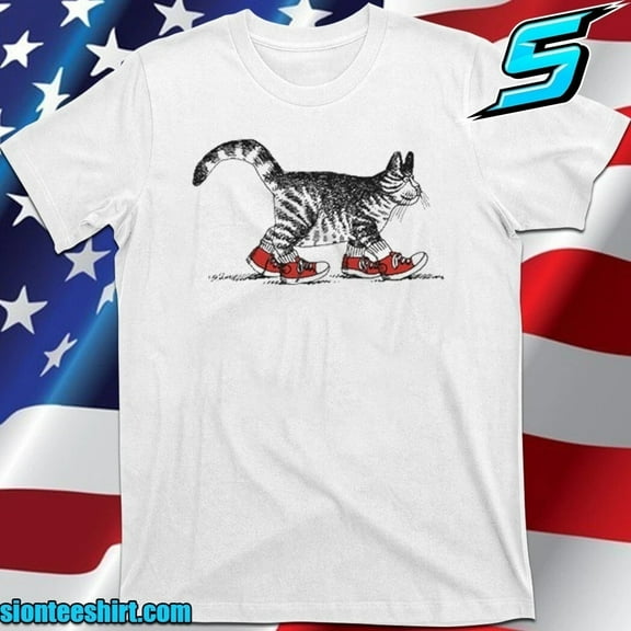 Vintage B. Kliban Cat T-Shirt – Funny Cat Wearing Red Shoes Graphic Tee