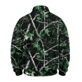 thumbnail image 5 of Havenx Flannel Quarter Zip Pullover for Men Long Sleeve Collared Pullover Mock Neck Camouflage Print Sweat Shirt Casual Soft Outdoor Active 2026 Fall Winter Streetwear,Green 2XL, 5 of 7