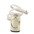 thumbnail image 4 of Roberto Cavalli Class  White/Gold Block Heel Leather High Heel Sandal-8.5/9 for womens, 4 of 4