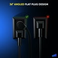 thumbnail image 2 of Maximm Extension Cord (10 Feet) 1 Outlet Flat Wire, 3-Prong 45° Angled Flat Plug, 16 AWG Power Cord - UL Certified (Black), 2 of 5
