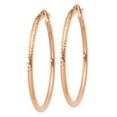 thumbnail image 5 of Auriga Fine Jewelry 14K Rose Gold Heart Large Tube Hoop Earrings for Women, 5 of 5