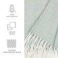 thumbnail image 5 of Noble Linens Eucalyptus Herringbone Throw Blanket, 50" x 60", 5 of 6