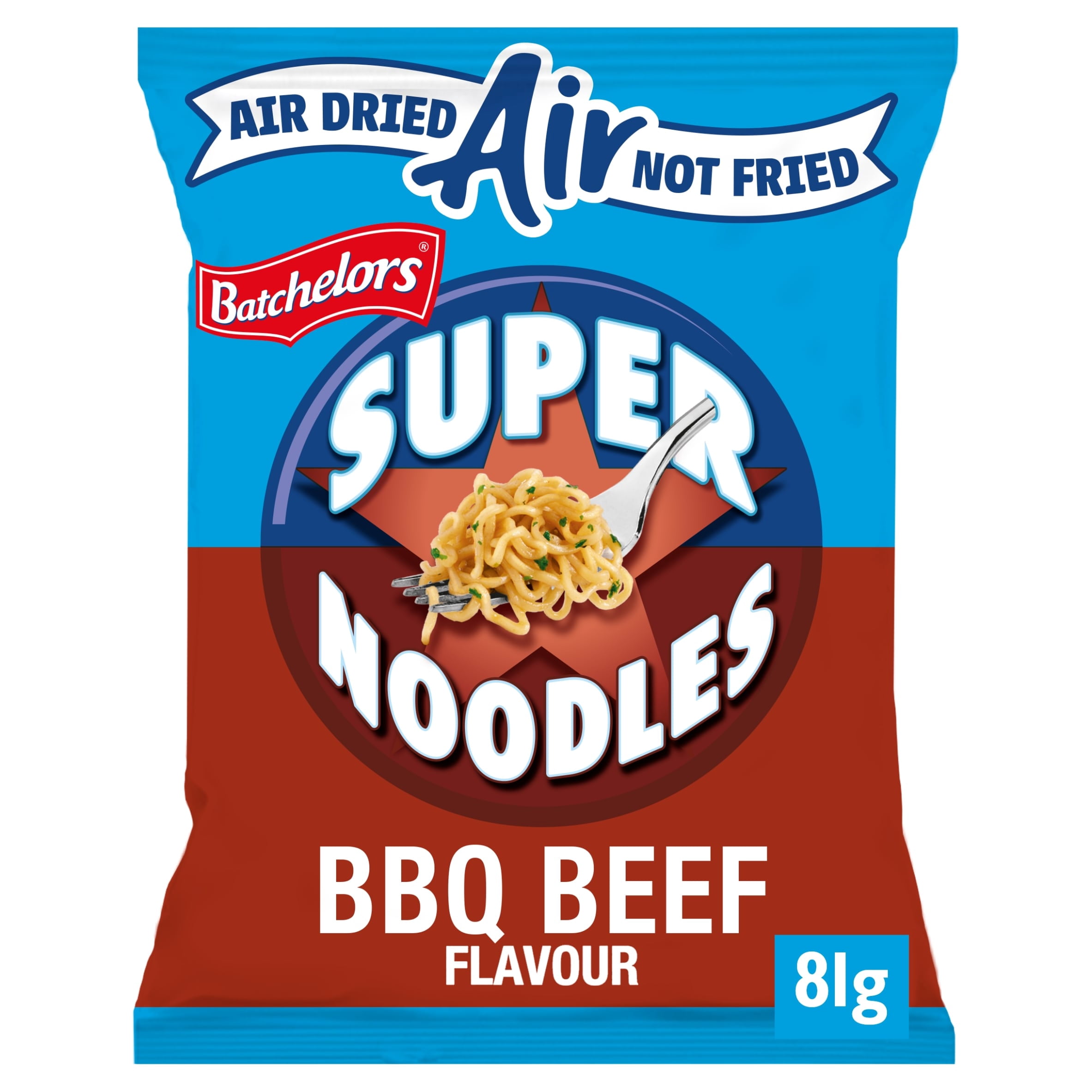 Batchelors Super Noodles Air Dried Low Fat Beef Instant Noodles 81g, Imported from Britain