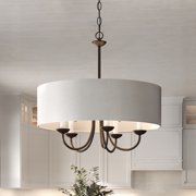 Progress Lighting - Five Light Chandelier - Chandeliers - Drum Shade 5-Light