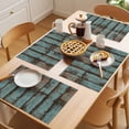 thumbnail image 5 of Teal Wood Grain Placemats Set of 4, Farmhouse Board Non-Slip Place Mats Washable Table Mats for Kitchen Dining Table Decorations Indoor/Outdoor, 5 of 9