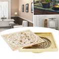 thumbnail image 4 of Colador De Piso De Ducha, Drenaje De Baño De Ducha Dorado Antiobstrucción Para Balcones Para Baños YLSHRF Tipo profundo, 4 of 8