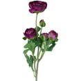 thumbnail image 3 of Northlight Real Touch™ Light Plum Purple Ranunculus Artificial Floral Sprays, Set of 6 - 21", 3 of 9