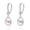 White Pearl Hoop Earrings, variant on 8-8.5mm White Freshwater Cultured Pearl Drop Earrings, 925 Sterling Silver , Cubic Zirconia, Lever Back JewelryGift for Women