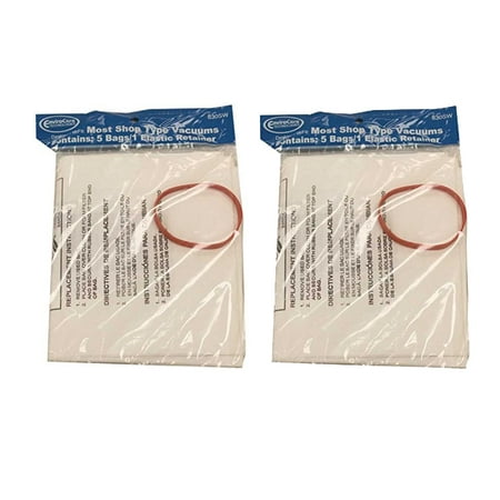 

Replacement Part For Shop Vac 1 Gallon Vacuum Cleaner Bags # 830SW [2 Pack = 10 Bags]