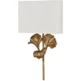 thumbnail image 2 of Chinois Antique Gold Leaf Gingko Gold Wall Sconce, 2 of 3