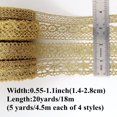 thumbnail image 2 of IDONGCAI Golden Lace Trim Vintage Crochet Ribbon Craft Golden Lace for Sewing, Gift Package Wrapping, Bridal Wedding Decoration, Scrapbooking Supplies, 2 of 5