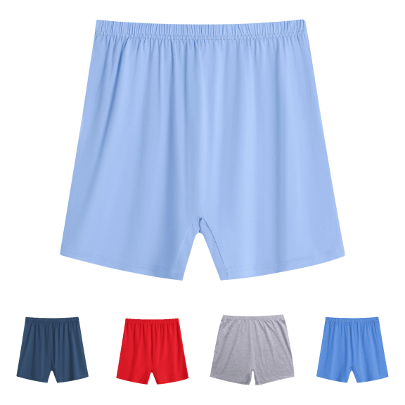 Lovzfmll Underwear High Waist Cotton Boxers, Unisex Solid Color Breathable Underpants, Plus Size Comfort Relaxed Fit