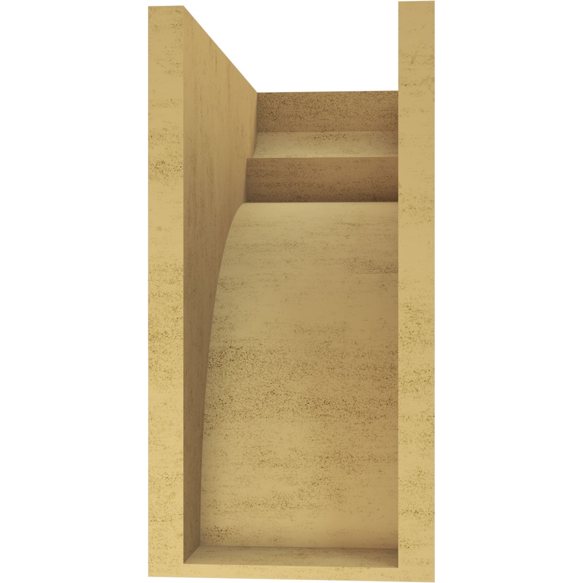 8"W x 16"D x 16"H Classic Yorktown Rough Cedar Woodgrain TimberThane Corbel, Primed Tan
