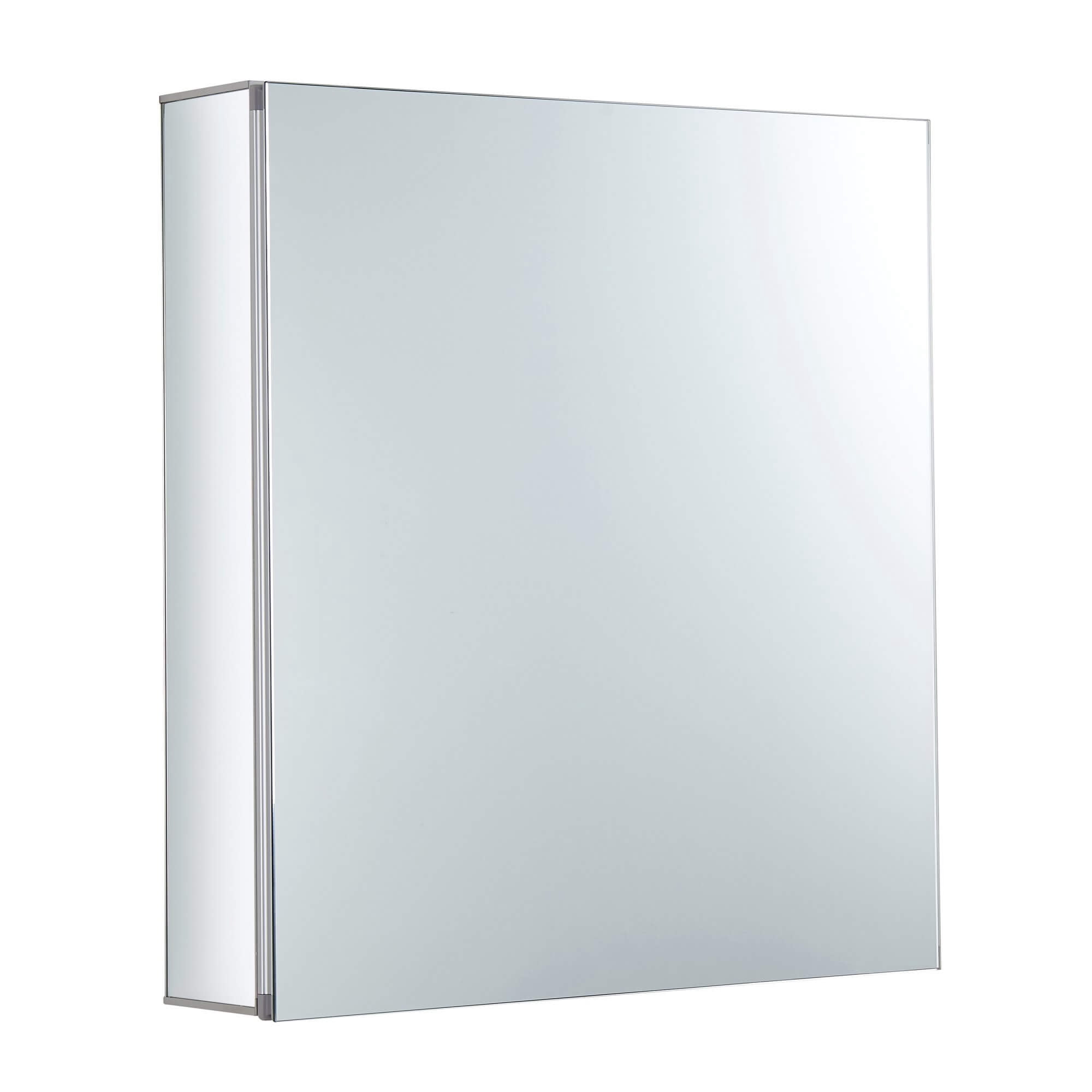 Bathroom Medicine Cabinet Aluminum Recessed Surface Mount 24 X 24 Right Left Hinged Mirrored Interior Walmart Com Walmart Com