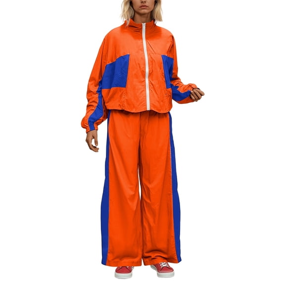 Womens 2 Piece Outfits - Long Sleeve Sweatshirt With Jogger Pants Set Matching Sets Women Clothing Fall Comfy Sets for Women Clothing