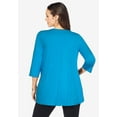 thumbnail image 3 of Jessica London Women's Plus Size Swing Tunic Oversized Long Blouse, 3 of 6