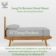 thumbnail image 3 of Split King 5-Piece Sheet Set, 600-TC Giza Cotton, 15 inch Deep Pockets - Light Grey, 3 of 7