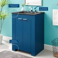 thumbnail image 4 of Sink Vanity Cabinet, Melamine, Blue Navy Black, Modern Contemporary Urban Design, Hotel Bedroom Bathroom Master Suite Guest, 4 of 10