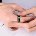 thumbnail image 4 of Anillo de dragón de acero inoxidable para hombre, 13 colores, 8mm, incrustaciones, rojo, verde, negro, anillo de fibra de carbono, joyería de banda de boda, grabado personalizado, 4 of 4